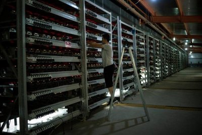 Cryptocurrency mining farm with solar-powered hosting infrastructure