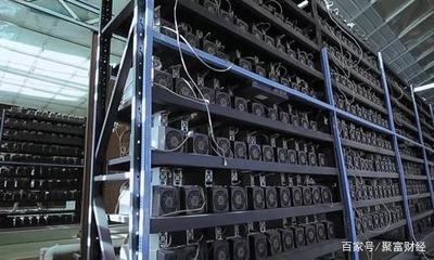 A high-tech mining farm showcasing rows of mining rigs