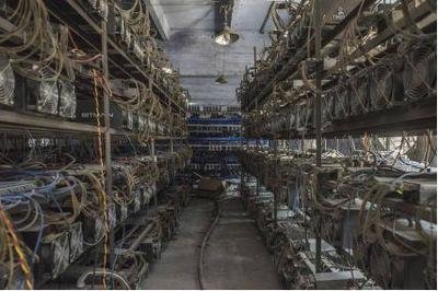 A modern cryptocurrency mining farm