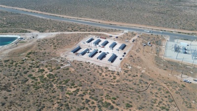 Modern mining farm with hybrid rigs in operation