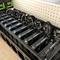 Mining farm with rows of Bitcoin mining rigs in Texas