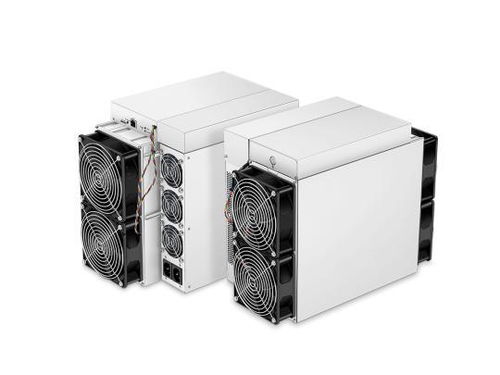 A close-up of an advanced mining rig, highlighting its sophisticated cooling system and powerful processing units.